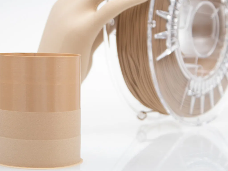 The VarioShore TPU Prosthetics filament in Medium Brown